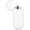 Casti Apple AirPods 2, Carcasa cu incarcare wireless, White