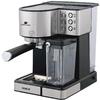 Espressor semi-automat Samus Latte Gusto, 20 bari, 1.8 L, Rezervor lapte 0.5 L, Functie Capuccino, Functie Latte, Funcție de curățare, Duză abur pentru cappuccino, Compatibil PAD-uri ESE, Gri/Inox