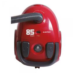 Aspirator cu sac Albatros SMART 85 ECO RED, 850 W, 1.8 L, Accesoriu locuri înguste (2 în 1), Perie pentru covoare şi podele, Rosu