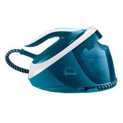Statie de calcat Philips PerfectCare PSG7024/20, Optimal Temp, talpa SteamGlide Advanced, 120 g/min, 480 g abur, 7.5 bari, rezervor detasabil 1800 ml, Easy De-Calc, oprire automata, Albastru
