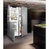 Side by side Liebherr SBSes 8483, 688 L, No Frost, BioFresh, Display electronic, SuperCool, Functie vacanta, IceMaker, Raft sticle, H 185 cm, Clasa D, Inox