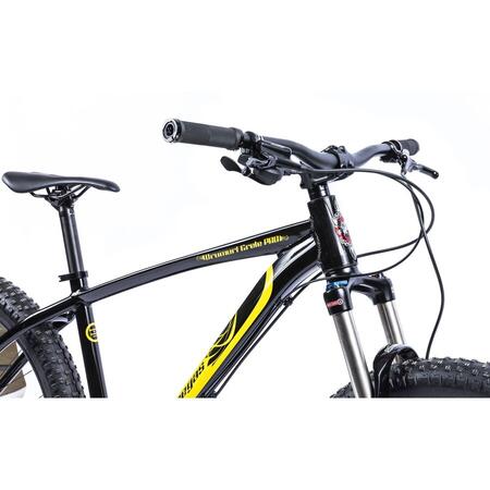 Bicicleta Pegas MTB Fat Bike Drumuri Grele Pro 18.5", Negru/Galben