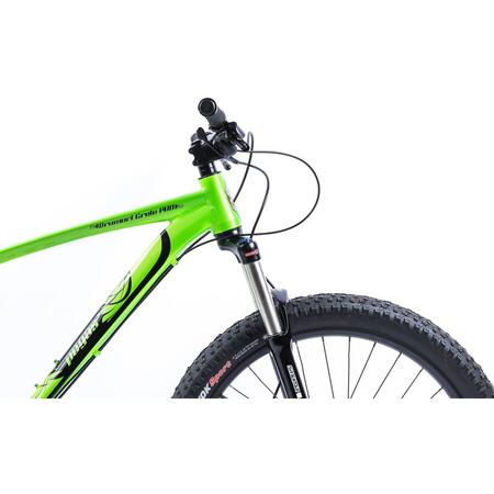 Bicicleta Pegas MTB Fat Bike Drumuri Grele Pro 18.5", Verde/Negru