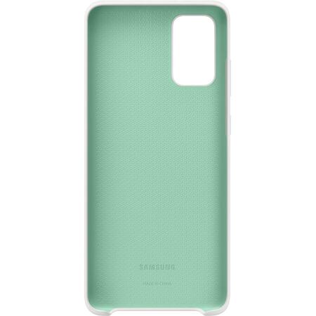 Husa de protectie Samsung Silicone Cover pentru Galaxy S20 Plus, White