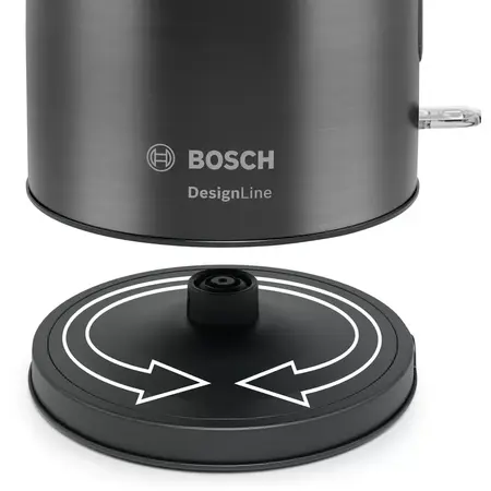 Fierbător de apă Bosch TWK5P475, 2400 W, 1.7 L, Gri