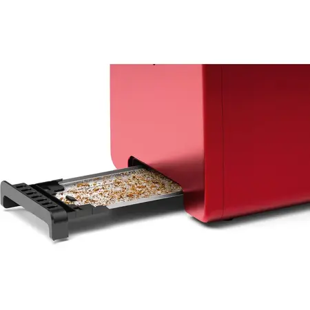 Prajitor paine Bosch TAT3P424, 2 felii, 970W, rosu-negru