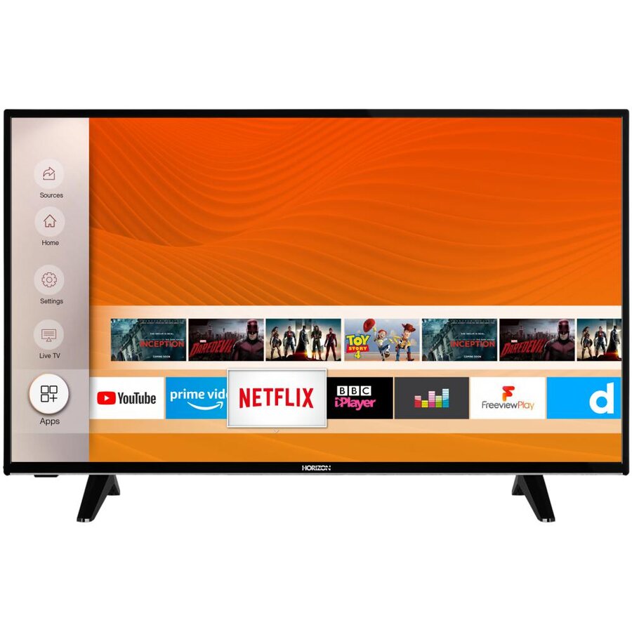 smart tv clasa energetica a++ Televizor LED Horizon 43HL6330F/B, Clasa E, 108cm, Smart TV Full HD