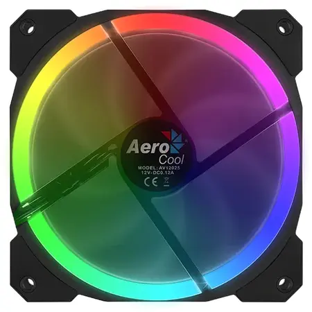 Set 3 ventilatoare Aerocool Orbit RC 120mm iluminare aRGB