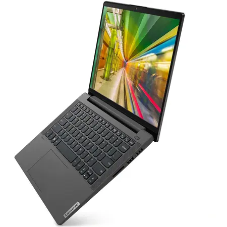 Laptop ultraportabil Lenovo IdeaPad 5 14IIL05 cu procesor Intel Core i5-1035G1 pana la 3.60 GHz, 14", Full HD, 16GB, 256GB SSD, Intel UHD Graphics, Free DOS, Graphite Grey