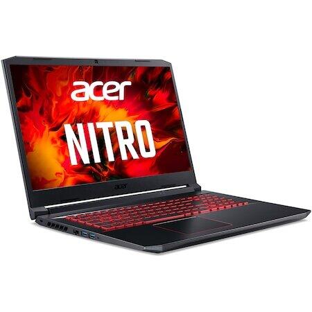 Laptop Gaming Acer Nitro 5 AN517-52 cu procesor Intel® Core™ i5-10300H pana la 4.50 GHz, 17.3", Full HD, 144Hz, 8GB, 512GB SSD, NVIDIA® GeForce® GTX 1650Ti 4GB, No OS, Black