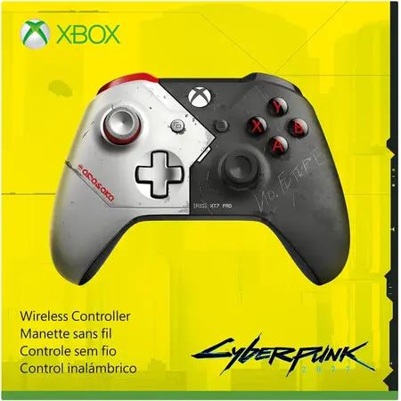 Controller wireless Microsoft Cyberpunk 2077 Limited Edition pentru XBox One
