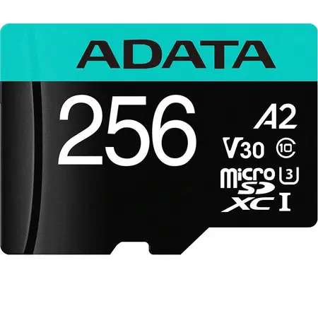 Card de memorie ADATA PremierPRO, MicroSDXC, 256GB, UHS-I U3 + Adaptor