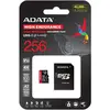 A-Data Card de memorie ADATA Endurance, MicroSDXC, 256GB, UHS-I V30, 100MB/s, Class 10 + Adaptor