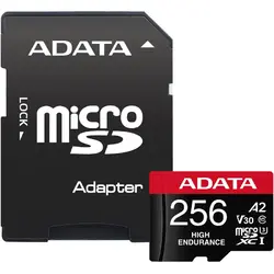 A-Data Card de memorie ADATA Endurance, MicroSDXC, 256GB, UHS-I V30, 100MB/s, Class 10 + Adaptor
