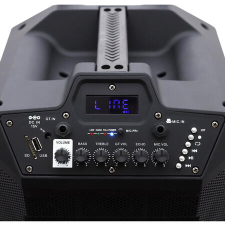 Boxa portabila Samus SoundTech 10, 80W, Display LED, Radio, Bluetooth, Microfon, Telecomanda