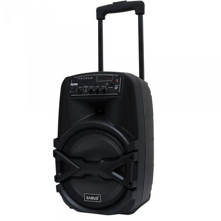 Boxa portabila Samus Karaoke 8, 40W, Radio, Bluetooth, Microfon, Telecomanda, Negru