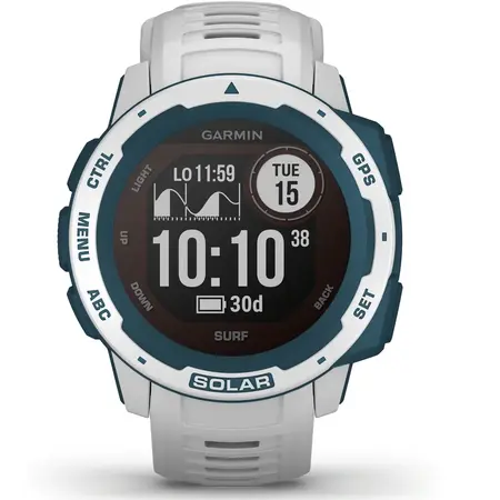 Ceas smartwatch Garmin Instinct Solar, Surf, Edition, GPS, Cloudbreak