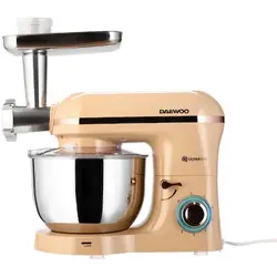 Mixer cu bol Daewoo DHM200MGC, putere 2000 W, capacitate de tocare 1.2 kg / minut, 3 discuri de taiere din inox, capacitate bol 5.5 litri, accesorii incluse:tel, carlig framantare, palete amestecare, Crem