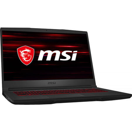Laptop MSI Gaming 15.6'' GF65 Thin 10SER, FHD 144Hz, Intel Core i7-10750H, 8GB DDR4, 512GB SSD, GeForce RTX 2060 6GB, Free DOS, Black