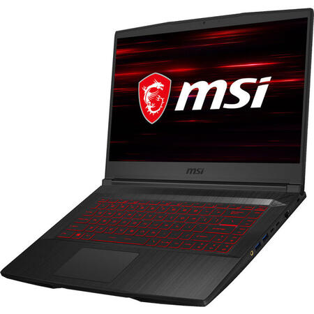 Laptop MSI Gaming 15.6'' GF65 Thin 10SER, FHD 144Hz, Intel Core i7-10750H, 8GB DDR4, 512GB SSD, GeForce RTX 2060 6GB, Free DOS, Black