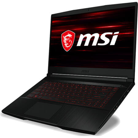 Laptop MSI Gaming 15.6'' GF63 Thin 10SCXR, FHD 144Hz, Intel Core i7-10750H, 8GB DDR4, 512GB SSD, GeForce GTX 1650 4GB, Free DOS, Black