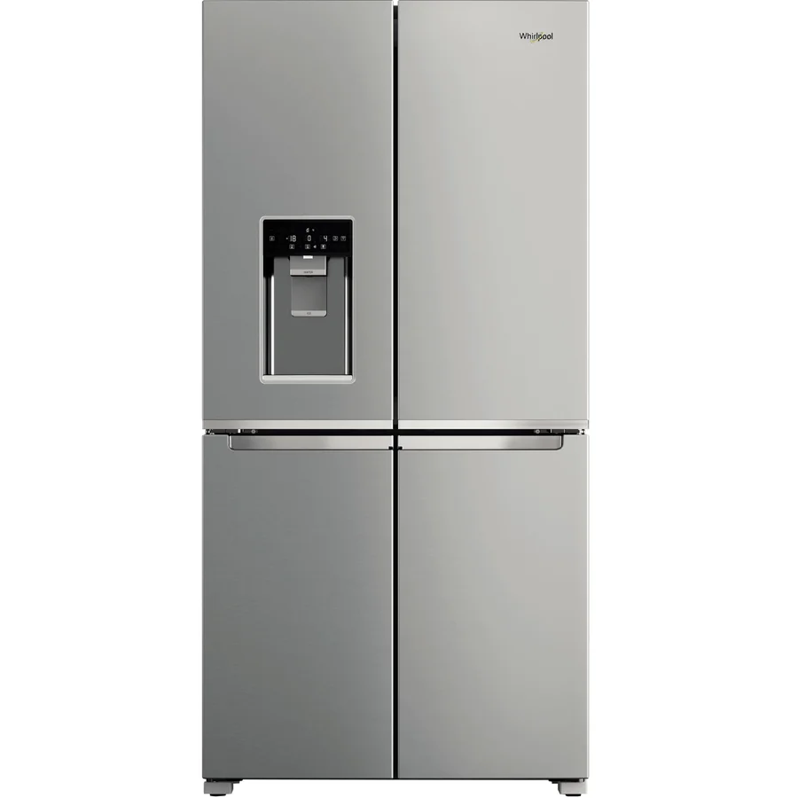 Side by Side Whirlpool WQ9IMO1L, 554 l, Full No Frost, Clasa F, Flexy Freeze, Ice dispencer, Inox