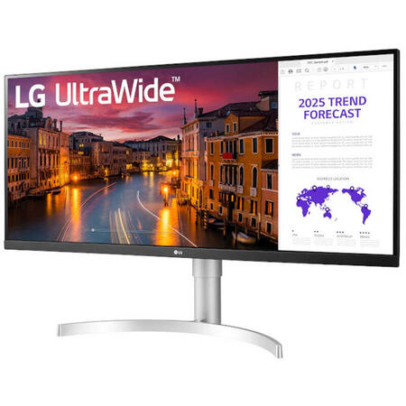 Monitor LED LG 34WN650-W 34 inch 5 ms Alb HDR FreeSync 75 Hz