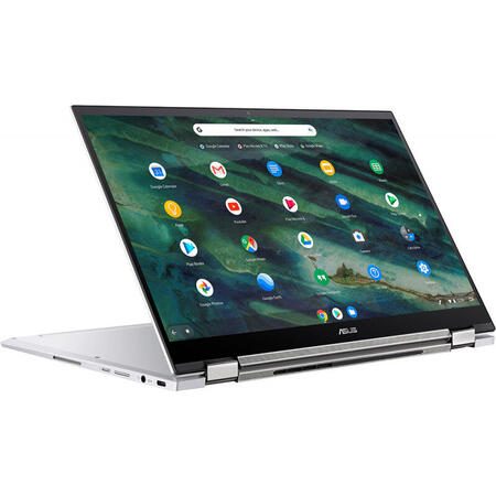 Ultrabook ASUS 14'' Chromebook Flip C436FA, FHD Touch, Intel Core i3-10110U, 8GB, 128GB SSD, GMA UHD, Chrome OS, Aerogel White