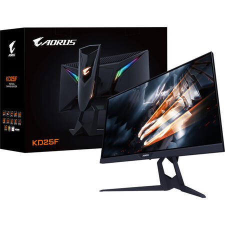 Monitor LED GIGABYTE Aorus Gaming KD25F 24.5 inch 0.5 ms Black G-Sync Compatible 240Hz