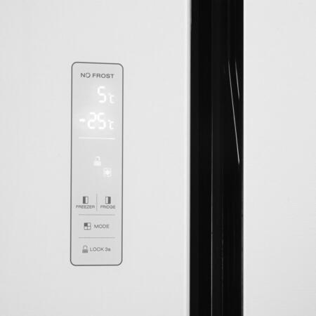 Side by side Samus SSWG-550NF+, Full No Frost, 436 L, Display LCD, Clasa F, Mod Smart, H 177 cm, Alb