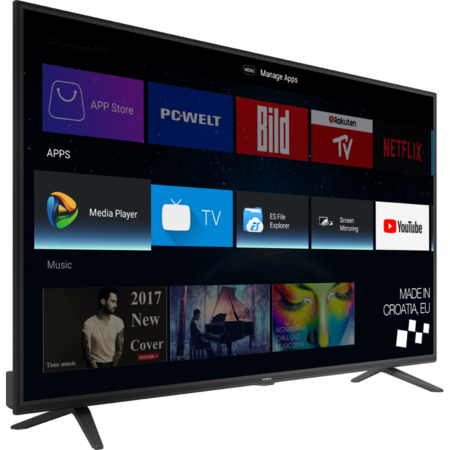 Televizor LED Vivax 50UHD122T2S2SM, 125cm, Smart TV Android 7.1, 4K Ultra HD, 400Hz, CI+, Clasa A