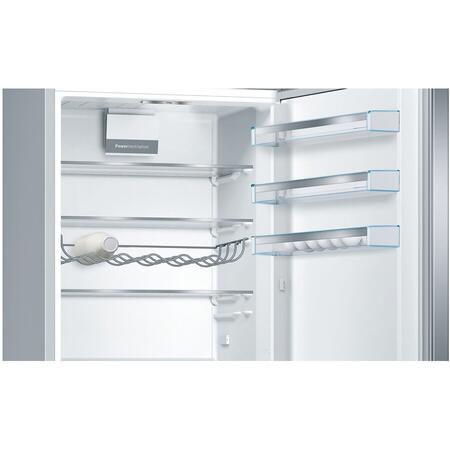 Combină frigorifică Bosch KGE49AICA, Low Frost, 413 L, Compartiment VitaFresh 0°C, Suport sticle, Clasa C, H 201 cm, Inox