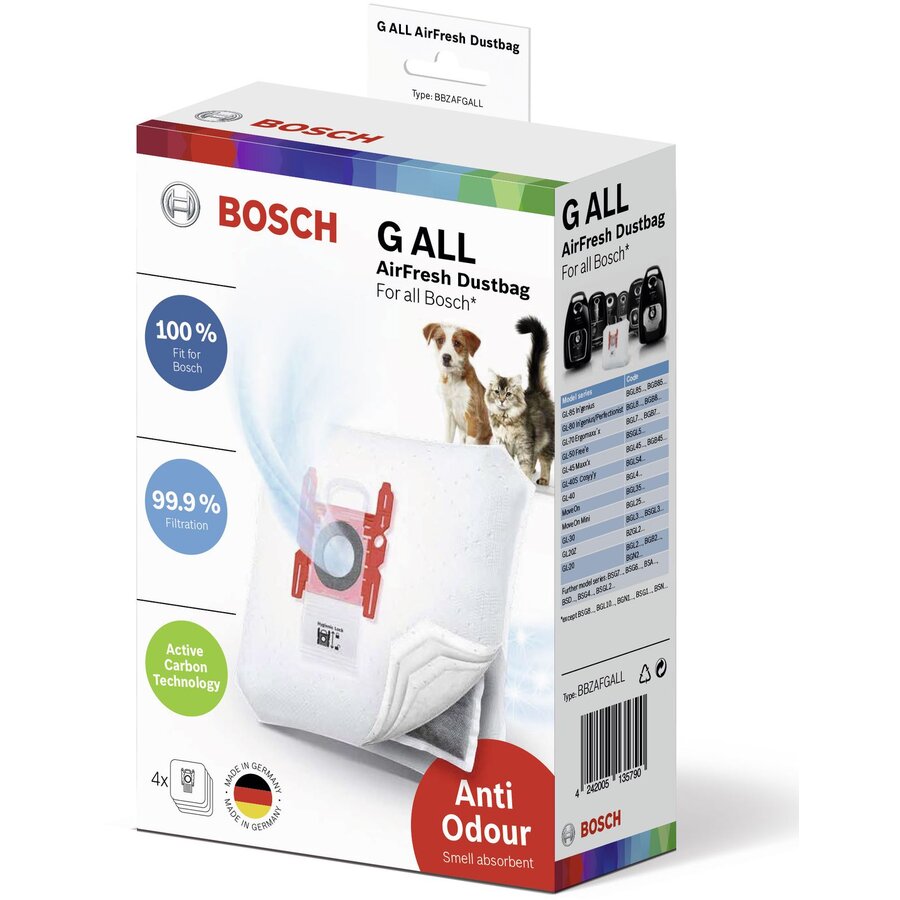 Saci aspirator Bosch BBZAFGALL Anti-Odour, 4 buc