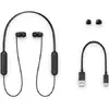 Sony Casti WIC200B, Bluetooth, In-Ear, Microfon,Autonomie baterie 15 ore, Negru