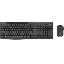 Logitech Kit wireless tastatura si mouse MK295 Silent, US layout, Graphite