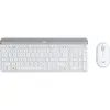 Kit tastatura + mouse wireless Logitech MK470, Slim, Alb