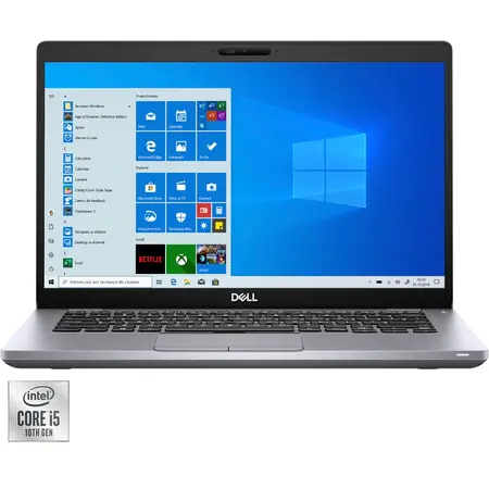 Laptop ultraportabil Dell Latitude 5410 cu procesor Intel Core i5-10310U pana la 4.40 Ghz, 14", Full HD, 16GB, 256GB SSD, Intel UHD Graphics, Windows 10 Pro, Carbon Fiber
