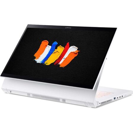 Laptop Acer ConceptD 7 Ezel CC715-71P cu procesor Intel® Core™ i7-10875H pana la 5.10 GHz, 15.6", 4K UHD, 32GB, 1TB SSD, NVIDIA® Quadro™ RTX3000 6GB, Windows 10 Pro, White