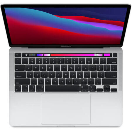 Laptop Apple 13.3'' MacBook Pro 13 Retina with Touch Bar, Apple M1 chip (8-core CPU), 8GB, 256GB SSD, Apple M1 8-core GPU, macOS Big Sur, Silver, INT keyboard
