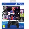 Controller Sony PlayStation DualShock 4 v2, Negru + Joc FIFA 21 + PSPlus 14 zile + voucher FIFA 21 Ultimate Team pentru PlayStation 4