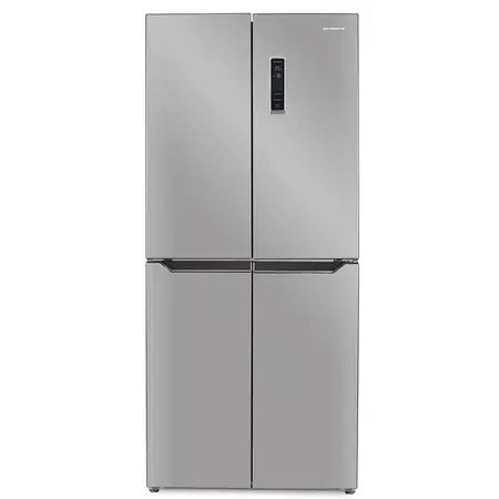 Side by side Heinner HSBS-H421MNFXE++, 401 l, Clasa E, Full No Frost, Display touch, Control electronic, Super Congelare, Iluminare LED, H 180 cm, Argintiu