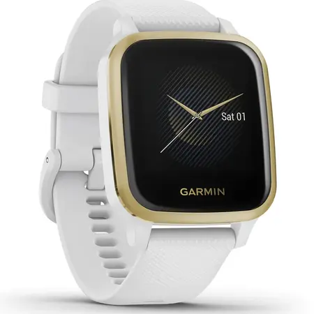 Ceas smartwatch Garmin Venu Sq, White/Light Gold
