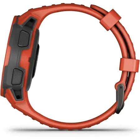 Ceas smartwatch Garmin Instinct Solar, GPS, Flame Red