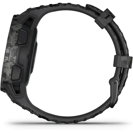 Ceas smartwatch Garmin Instinct Solar, Camo Edition, GPS, Graphite Camo