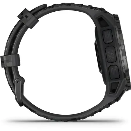 Ceas smartwatch Garmin Instinct Solar, Camo Edition, GPS, Graphite Camo