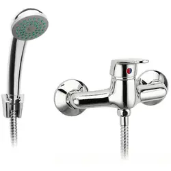 Baterie dus Ferro Smile BSM77, set de dus, cartus ceramic, crom, echipat cu FerroEcoSave regulator debit apa