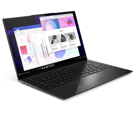 Laptop ultraportabil Lenovo Yoga Slim 9 14ITL5 cu procesor Intel Core i7-1165G7 pana la 4.70, 14", UHD, Touch, 16GB, 1TB SSD, Intel Iris Xe Graphics, Windows 10 Home, Shadow Black