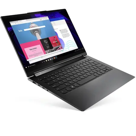 Laptop Lenovo Yoga 14ITL5 cu procesor Intel® Core™ i7-1185G7 pana la 4.4GHz Tiger Lake, 14", UHD, Touch, 16GB, 1TB SSD, Intel® Iris Xe Graphics, Windows 10 Home, Shadow Black