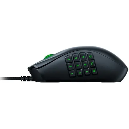 Mouse gaming Razer Naga X, 16 butoane programabile, switchuri optice, cablu SpeedFlex, iluminare Chroma RGB, Negru