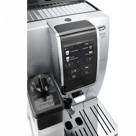 Espressor automat De'Longhi Dinamica Plus ECAM370.85.SB, 1450W, 19 bar, sistem LatteCrema, program “My coffee”, Bluetooth, Gri